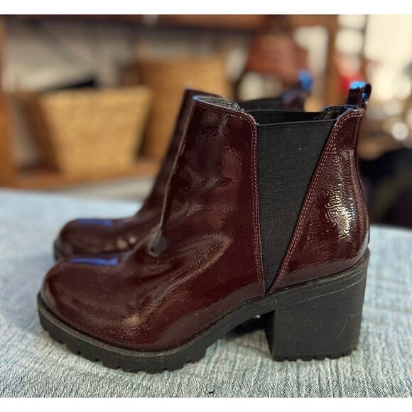 Dirty Laundry Women's Lisbon Ankle Boot – Oxblood Chelsea Boot With Chunky Block Heel & Lug Sole - View #4